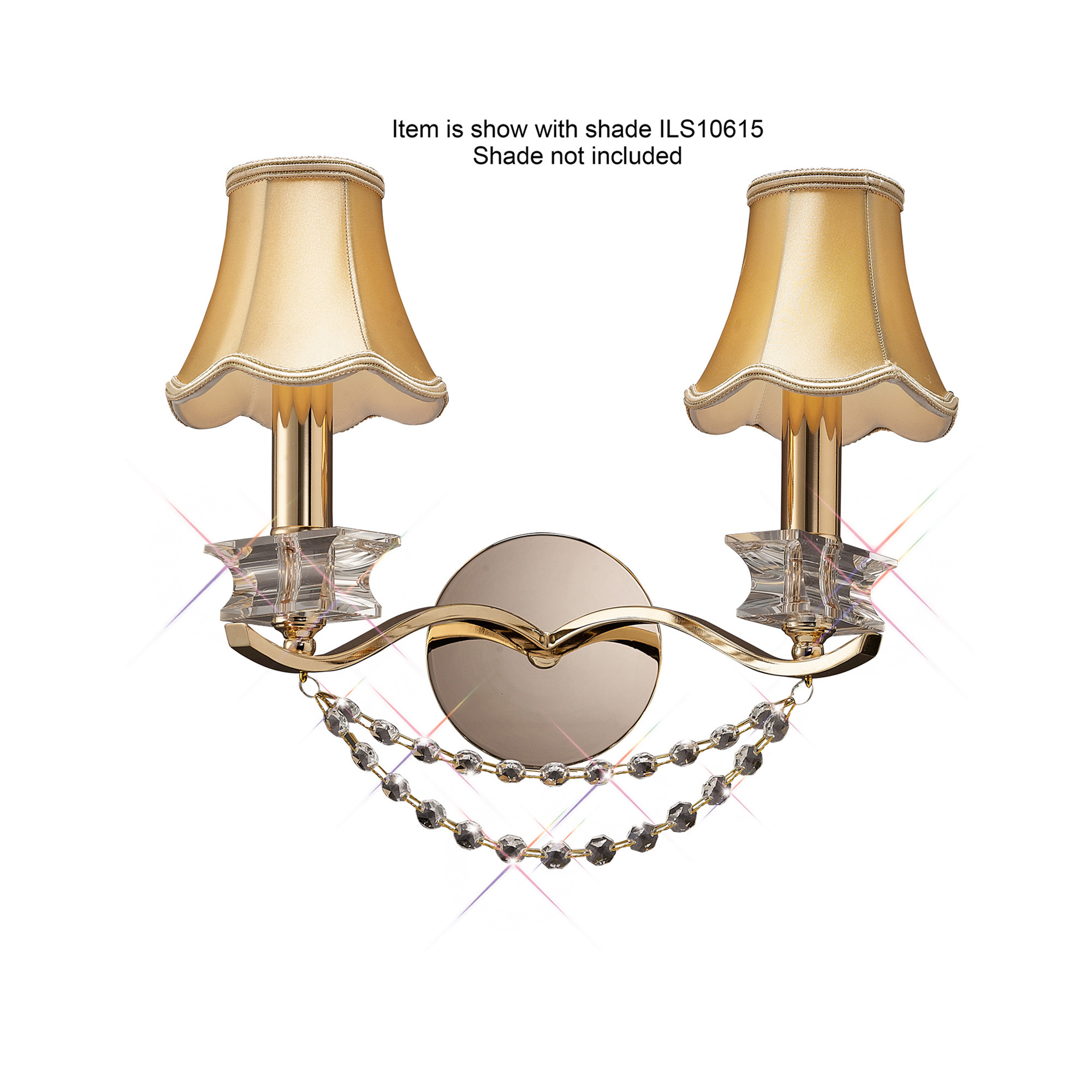 Nydia Crystal Wall Lights Diyas Armed Wall Lights
